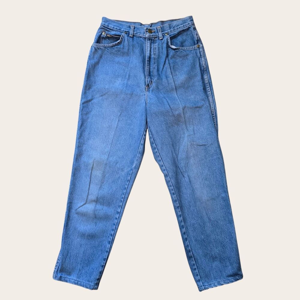 Vintage 80s Chic Women's High Rise Tapered Leg Jeans Medium Wash USA Fits 26